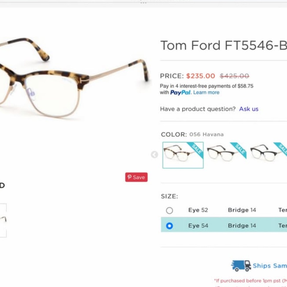 Tom Ford Gold and Black Sunglasses